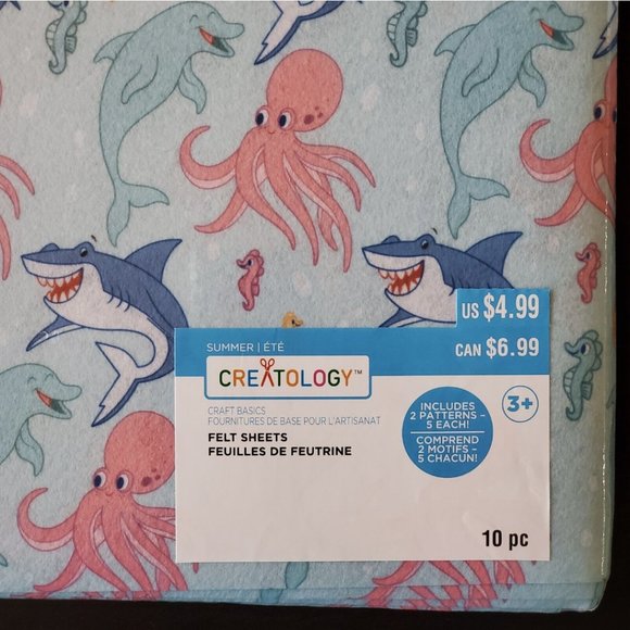 3 for $10 Creatology Craft Basics Felt Sheets Solid Colors & Patterns NEW - Picture 7 of 13